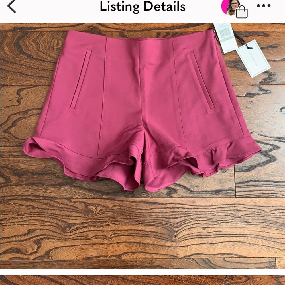 STATE Pink High Waist Tailored Shorts
